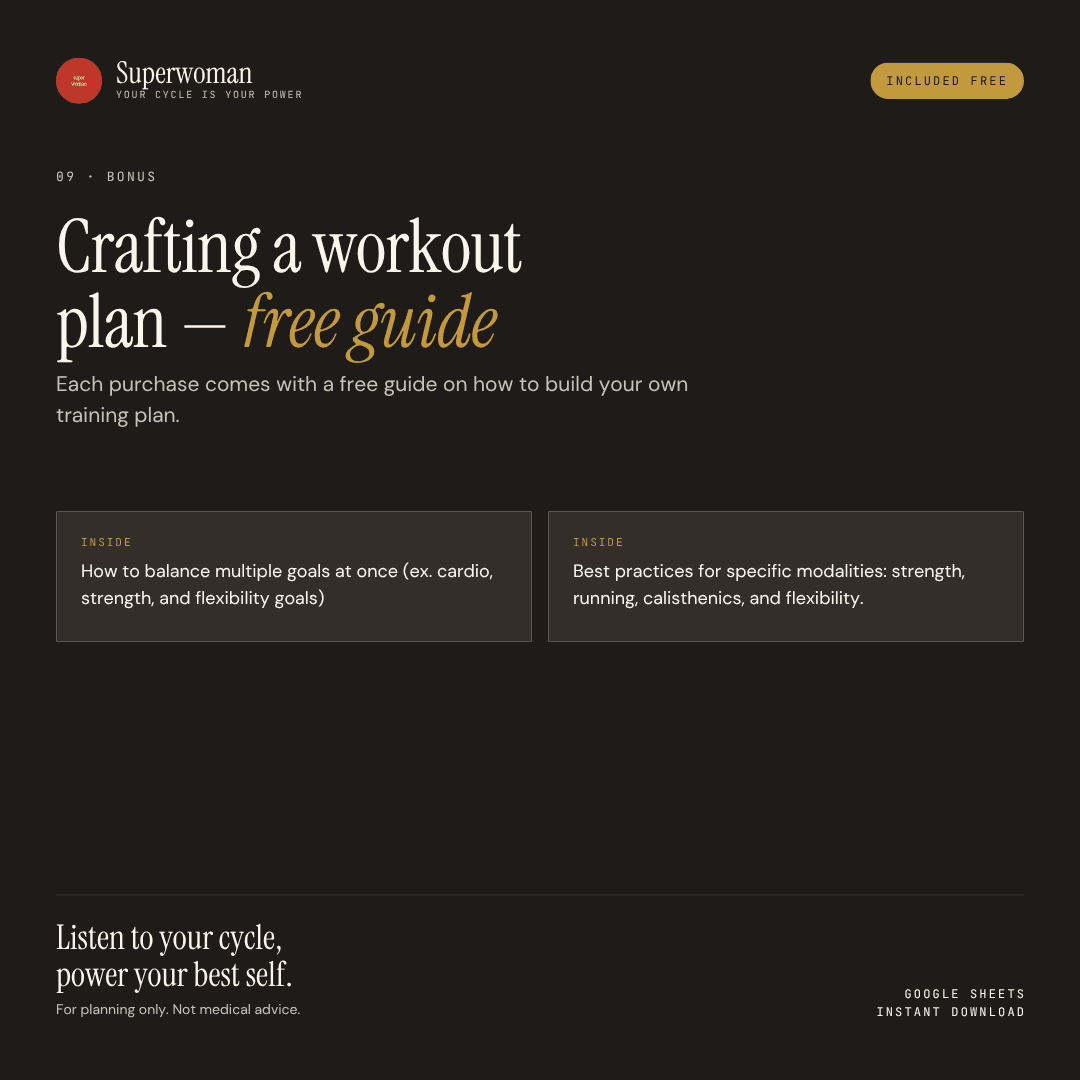 Ultimate Menstrual Cycle Workout Tracker